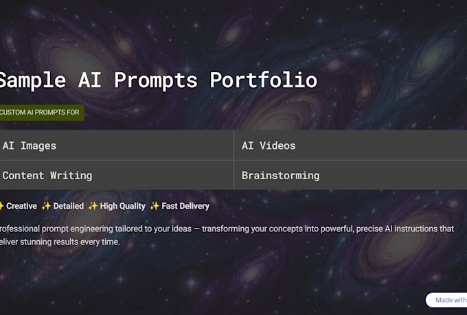 create custom  ai prompts for your business or projects